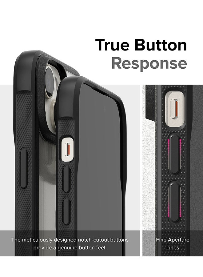 Ringke Fusion Bold Compatible with iPhone 15 Plus Case Cover Firm Grip Frame Anti-Yellowing Anti-Fingerprint Frosted Hard Back Shockproof Bumper Back Cover Black - Image 5