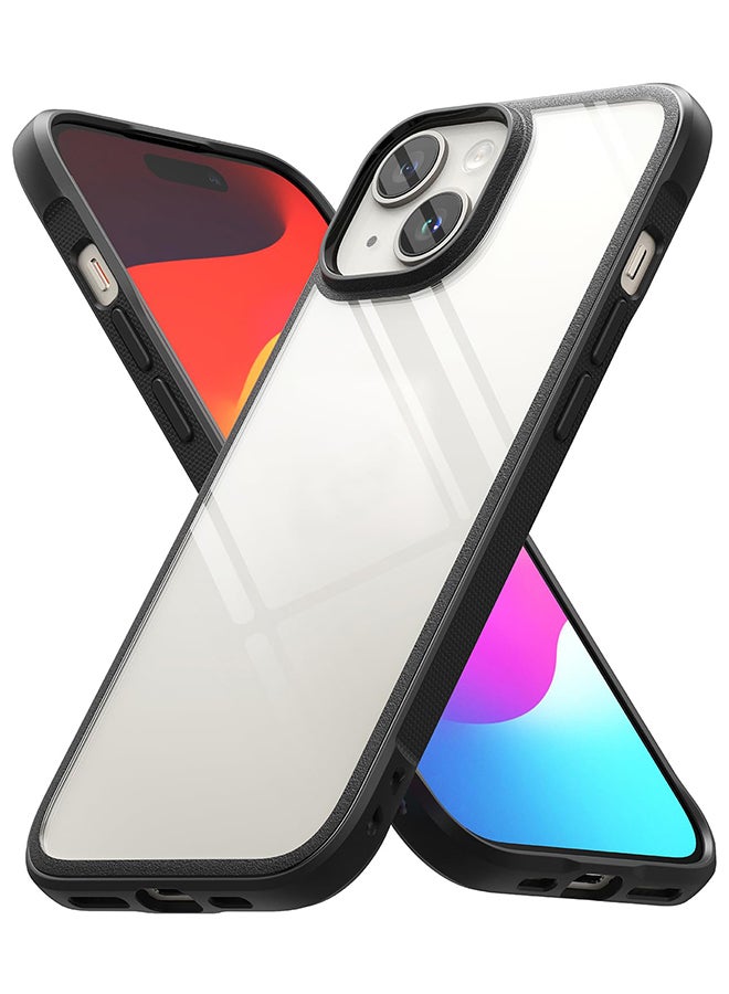 Ringke Fusion Bold Compatible with iPhone 15 Plus Case Cover Firm Grip Frame Anti-Yellowing Anti-Fingerprint Frosted Hard Back Shockproof Bumper Back Cover Black - Image 1