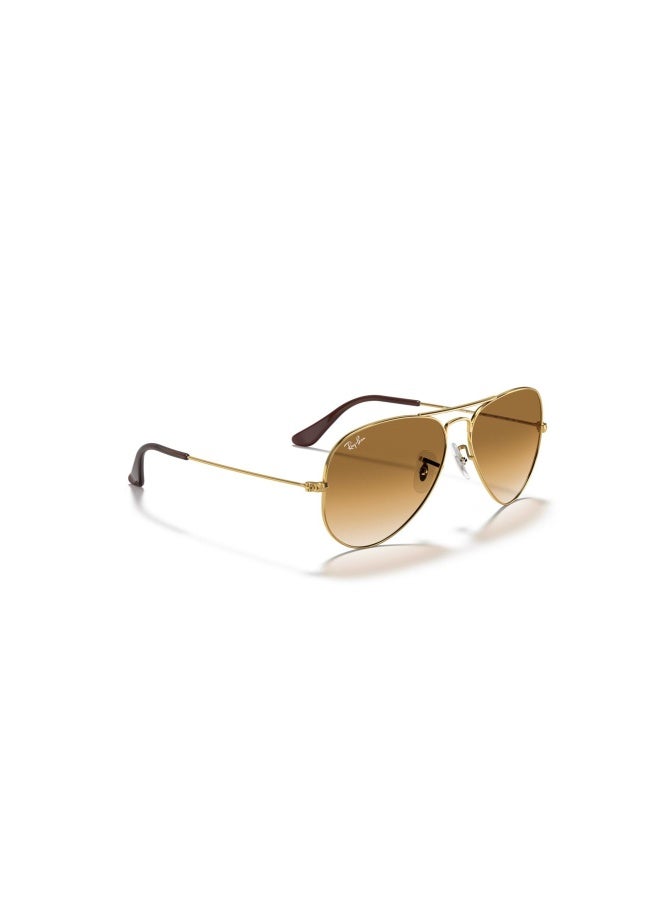 Unisex PILOT AVIATOR LARGE METAL SUNGLASSES- RB 3025 - lense size:62mm - ARISTA