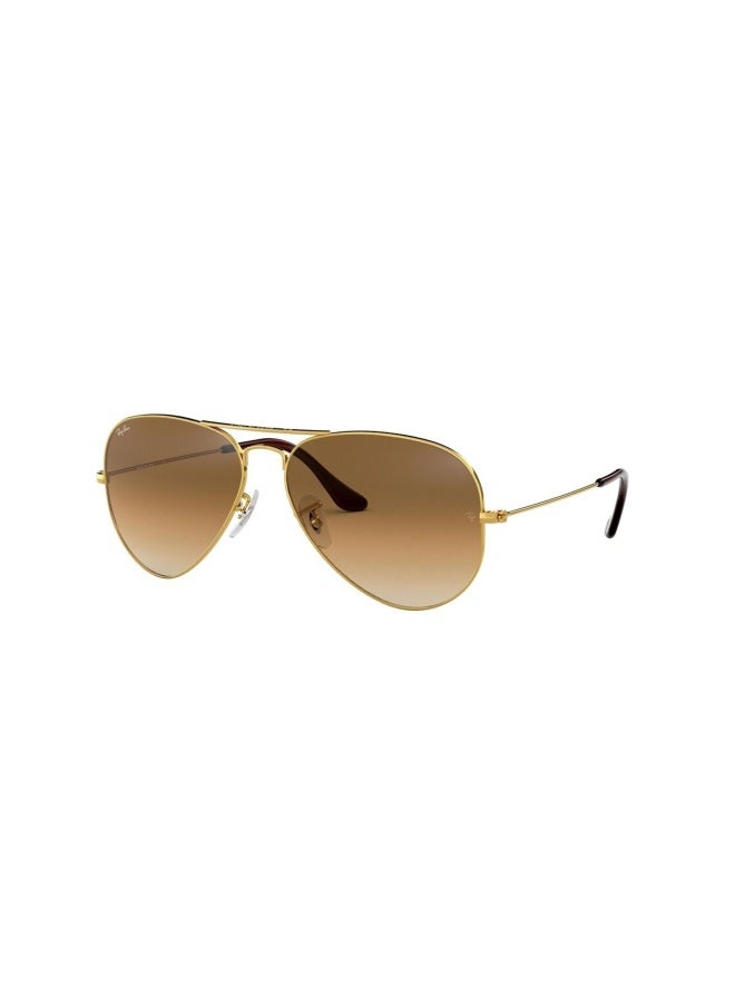 Unisex PILOT AVIATOR LARGE METAL SUNGLASSES- RB 3025 - lense size:62mm - ARISTA