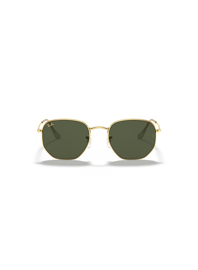 Ray-Ban Unisex IRREGULAR HEXAGONAL SUNGLASSES- RB 3548 - lense size:51mm - LEGEND GOLD - Image 4