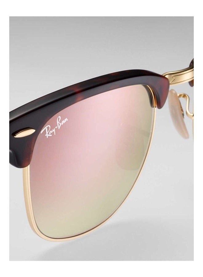Unisex SQUARE CLUBMASTER SUNGLASSES- RB 3016 - lense size:49mm - RED HAVANA