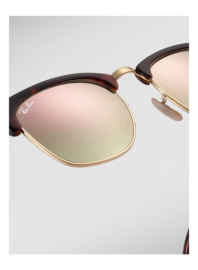 Unisex SQUARE CLUBMASTER SUNGLASSES- RB 3016 - lense size:49mm - RED HAVANA