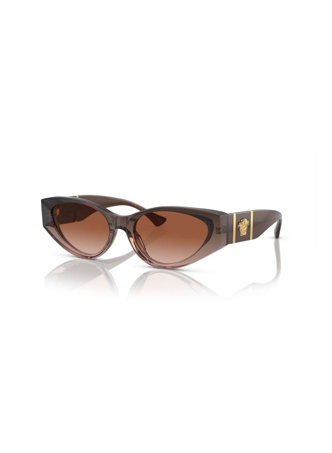 VERSACE Women's Woman CAT EYE  SUNGLASSES- VE 4454 - lense size:55mm - BROWN TRANSPARENT GRADIENT - Image 3
