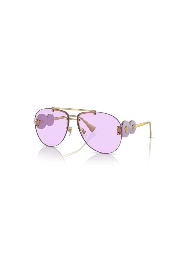 VERSACE Women's Woman PILOT  SUNGLASSES- VE 2250 - lense size:63mm - GOLD - Image 1