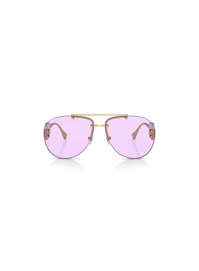 VERSACE Women's Woman PILOT  SUNGLASSES- VE 2250 - lense size:63mm - GOLD - Image 4