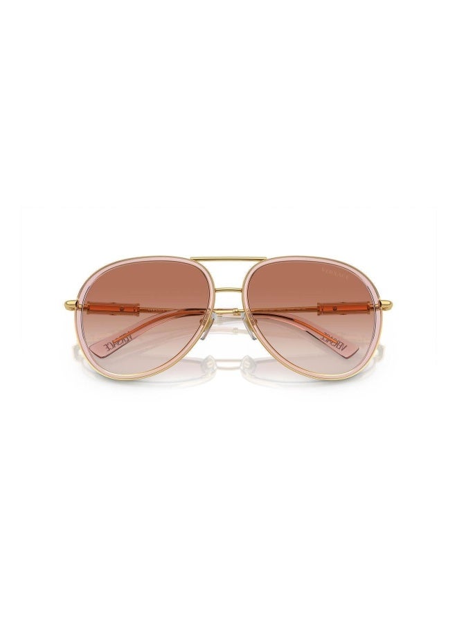 VERSACE Women's Woman PILOT  SUNGLASSES- VE 2260 - lense size:60mm - BROWN TRANSPARENT - Image 4