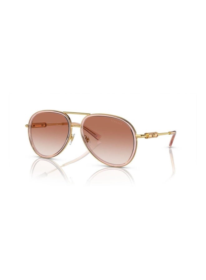 VERSACE Women's Woman PILOT  SUNGLASSES- VE 2260 - lense size:60mm - BROWN TRANSPARENT - Image 5