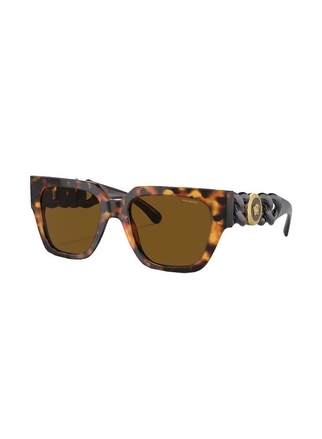 VERSACE Women's Woman SQUARE  SUNGLASSES- VE 4409 - lense size:53mm - HAVANA - Image 1