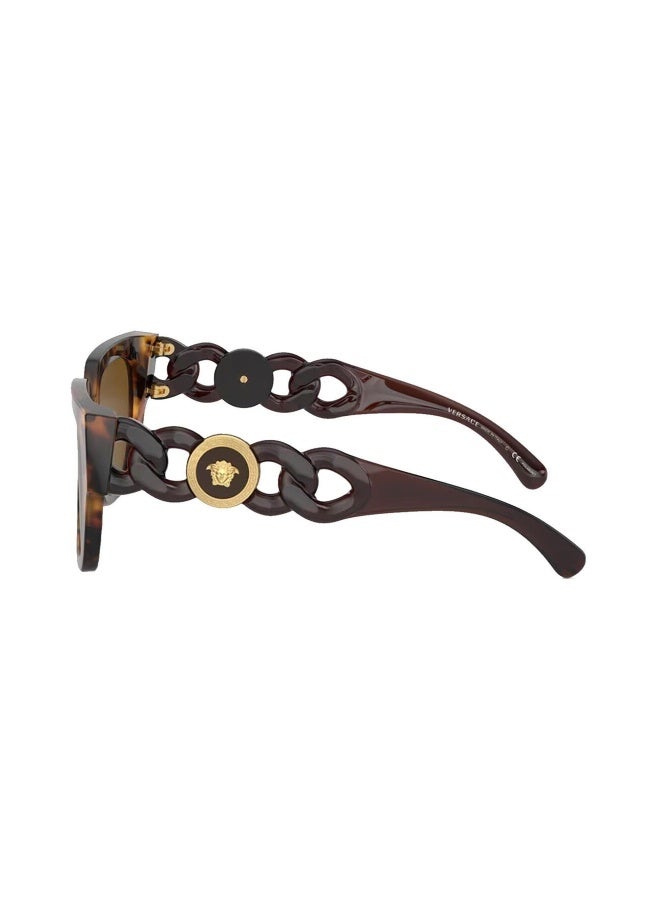 VERSACE Women's Woman SQUARE  SUNGLASSES- VE 4409 - lense size:53mm - HAVANA - Image 3