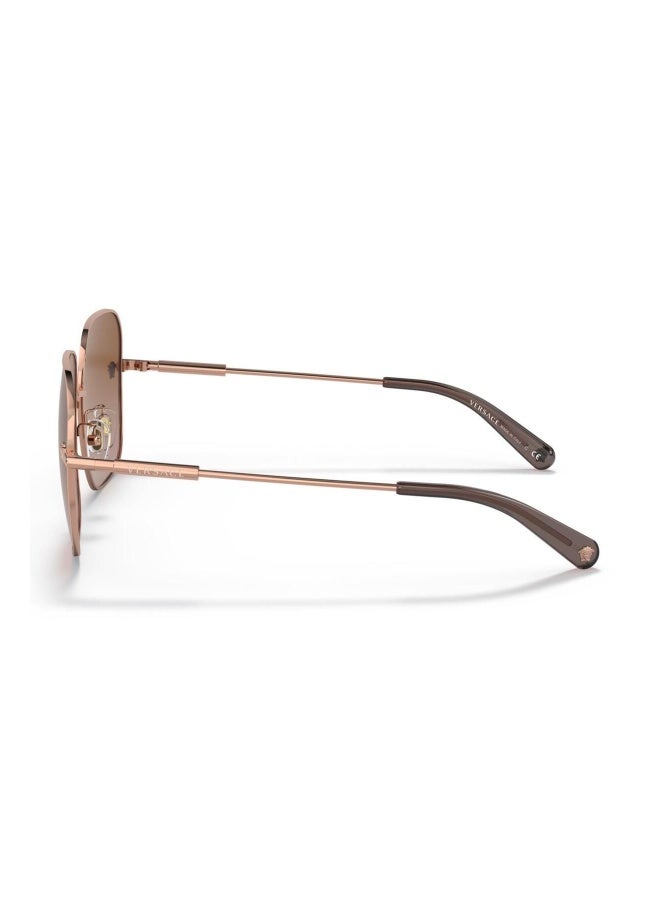 VERSACE Women's Woman SQUARE  SUNGLASSES- VE 2246D - lense size:59mm - ROSE GOLD - Image 2