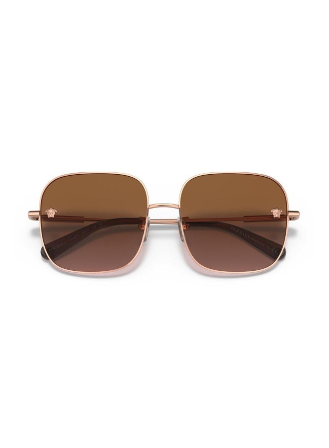 VERSACE Women's Woman SQUARE  SUNGLASSES- VE 2246D - lense size:59mm - ROSE GOLD - Image 4