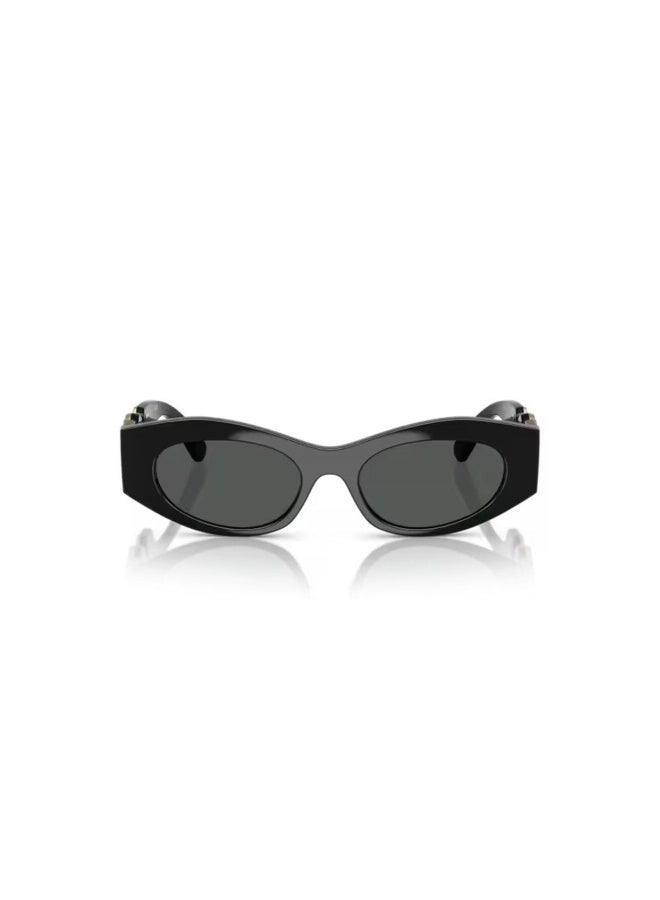VERSACE Women's Woman OVAL  SUNGLASSES- VE 4480U - lense size:51mm - BLACK - Image 4