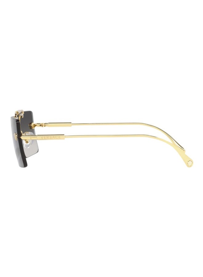VERSACE Women's Woman RECTANGLE  SUNGLASSES- VE 2245 - lense size:60mm - GOLD - Image 3