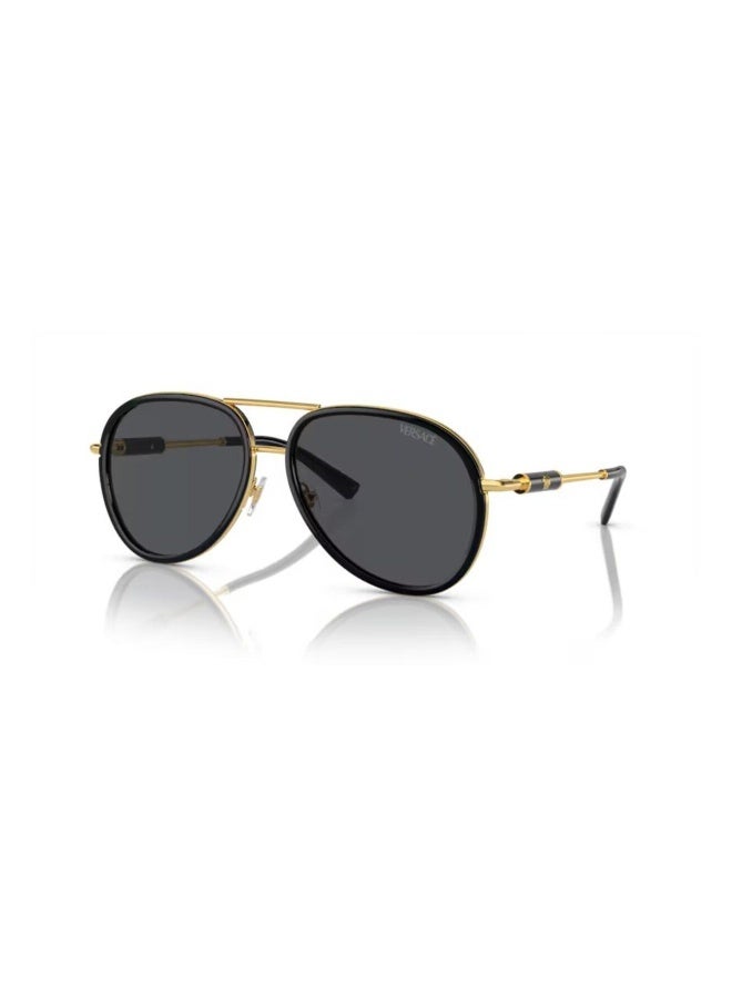 VERSACE Women's Woman PILOT  SUNGLASSES- VE 2260 - lense size:60mm - BLACK - Image 1