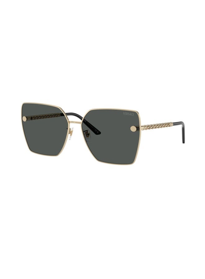 VERSACE Women's Woman SQUARE  SUNGLASSES- VE 2270D - lense size:63mm - PALE GOLD - Image 1