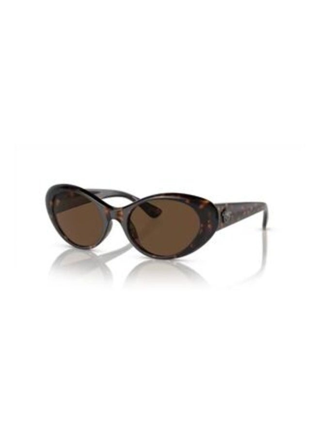 VERSACE Women's Woman OVAL  SUNGLASSES- VE 4455U - lense size:53mm - HAVANA - Image 1