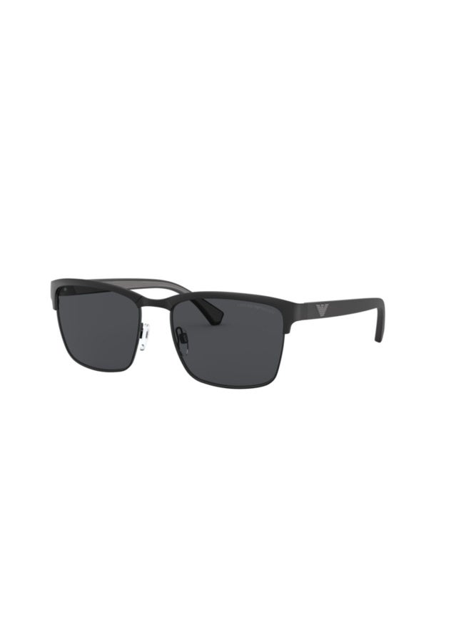 EMPORIO ARMANI Men's Man PILLOW  SUNGLASSES- EA 2087 - lense size:56mm - MATTE BLACK - Image 1
