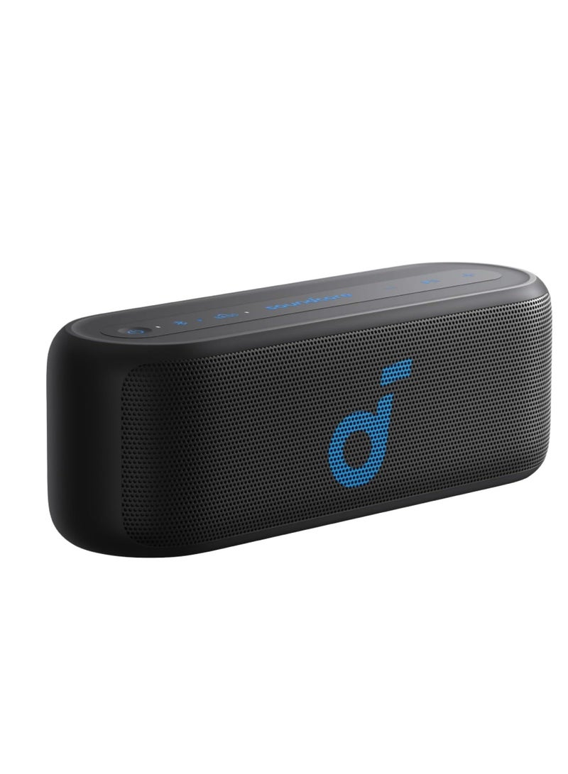 Soundcore Anker Select 2S Bluetooth Speaker with 20W Stereo Sound, BassUp, Custom EQ, Wireless Stereo Pairing, IPX7 Waterproof and 16H Playtime, Portable Speaker for Home, Hiking and Outdoors Black  - Image 1