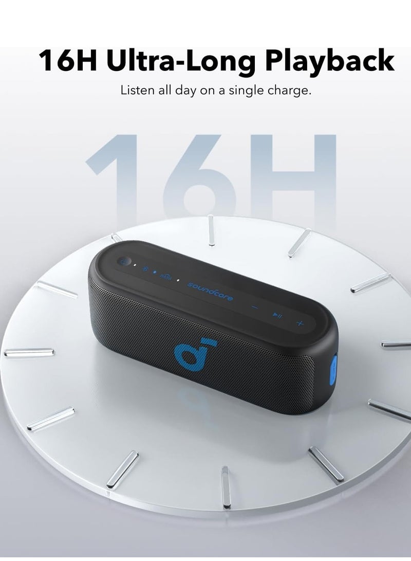 Soundcore Anker Select 2S Bluetooth Speaker with 20W Stereo Sound, BassUp, Custom EQ, Wireless Stereo Pairing, IPX7 Waterproof and 16H Playtime, Portable Speaker for Home, Hiking and Outdoors Black  - Image 4