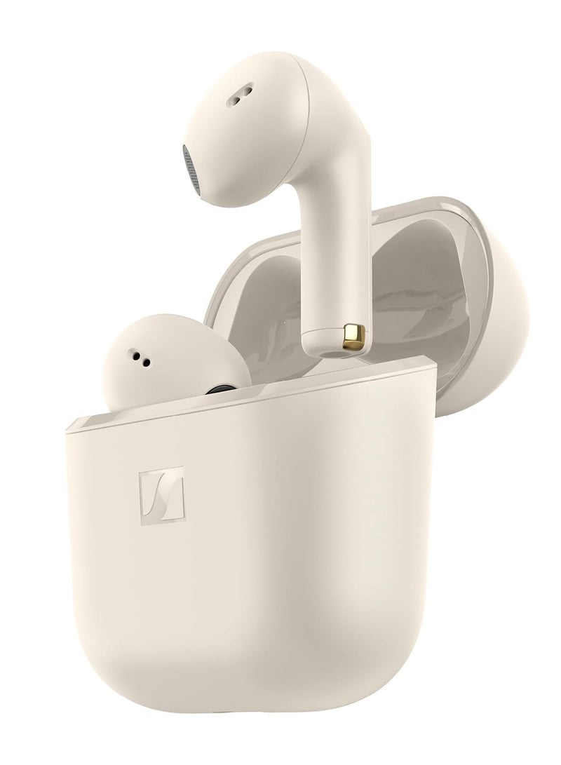 Sennheiser ACCENTUM Open Wireless Headphones with Open Design, Dynamic Sound and Bluetooth 5.3, IPX4 Splash Protection, 28 Hours Battery Life and USB-C Charging Case - Cream  - Image 1