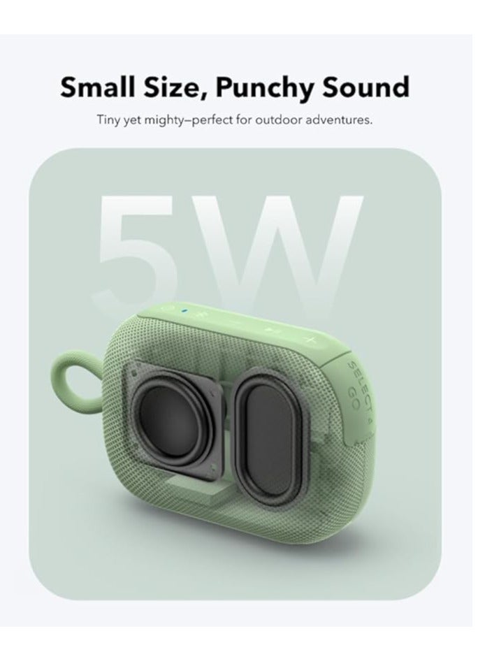 Soundcore - soundcore Select 4 Go Ultra Portable Bluetooth Speaker by Anker, 20H Playtime, IP67 Waterproof and Dustproof, Floatable, Customisable Pro EQ, Wireless Stereo Pairing, Ideal for Home, Outdoors, Hiking Green - Image 1