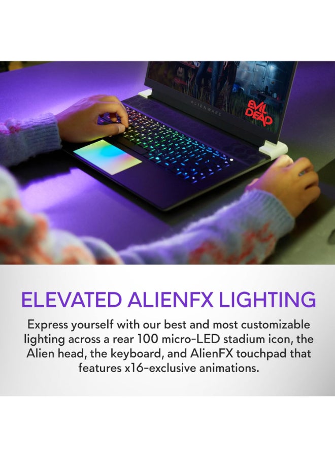 DELL Alienware  x16 R2 Gaming Laptop With 16-Inch Full HD Display, Core Ultra 9 185H Processor/32GB RAM/2TB SSD/NVIDIA GeForce RTX 4070 Graphics/Windows 11 Pro English Lunar Silver  - Image 3