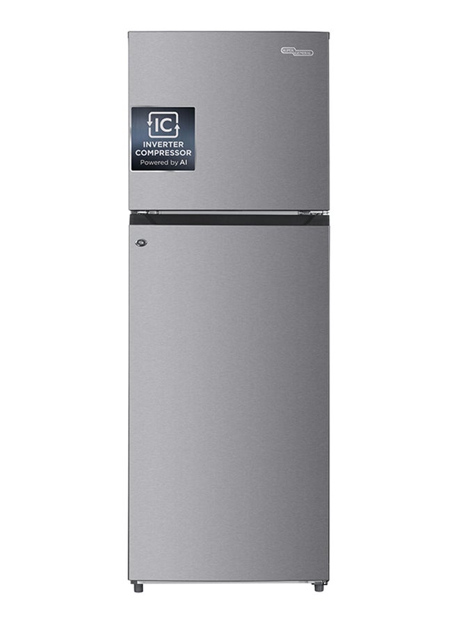 SUPER GENERAL 410L Gross & 334L Net Capacity Double Door Top Mount Refrigerator with LED Lighting, No Frost, Glass Shelves (Tempered), Quiet Operation SGR415IE Inox - Image 1