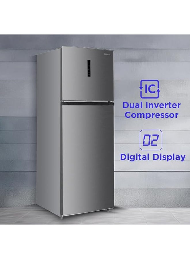 SUPER GENERAL 510L Gross & 415L Net Capacity Double Door Top-Mount Refrigerator-Freezer, No Frost, Glass Shelves (Tempered), Quiet Operation SGR515IE Inox  - Image 3