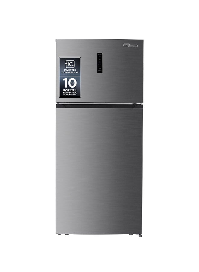 سوبر جنرال ثلاجة فريزر مزدوجة الباب بسعة 510 لتر إجمالي و 415 لتر صافي، بدون صقيع، رفوف زجاجية (مقواة)، تشغيل هادئ - Image 1