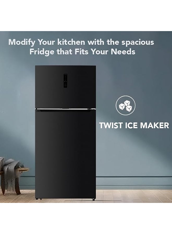 SUPER GENERAL 700L Gross & 528L Net Capacity Double Door Top Mount Refrigerator with Digital Control with Temperature Display, Total No Frost, Twist Ice Maker, Inverter Compressor SGR715IE Black Inox  - Image 4