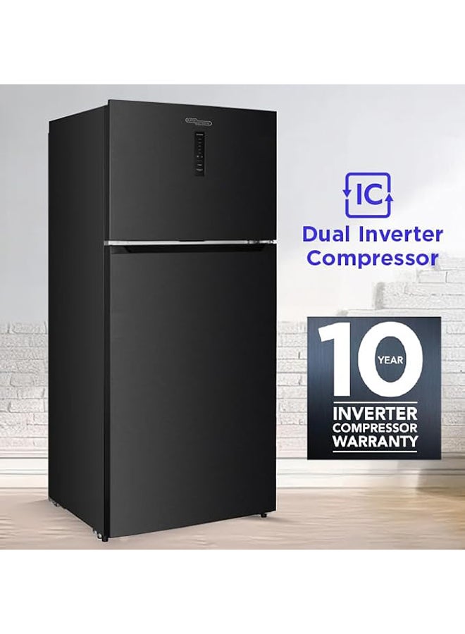 SUPER GENERAL 800L Gross & 635L Net Capacity Double Door Top Mount Refrigerator with Electronic Temperaure Control, No-Frost, Twist Ice Maker, Dual Inverter Compressor SGR815E Dark Inox  - Image 4