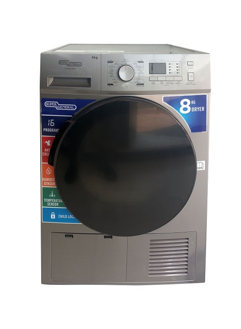 Front Load Dryer, 8 Kg, 16 Washing Programs, Anti-crease Function, Humidity Sensor, Child Lock 8 kg SGD8800DDS Inox