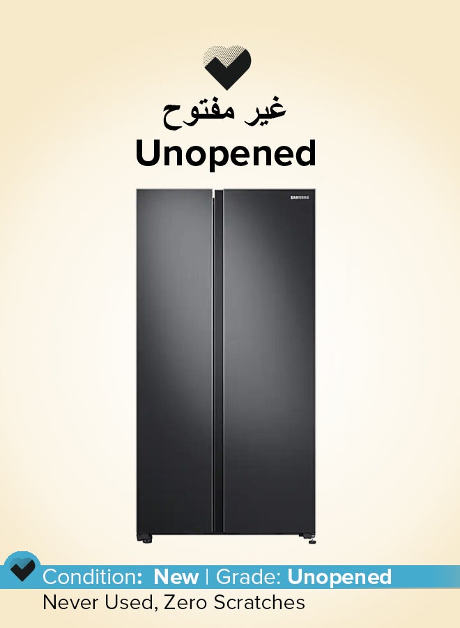 Samsung Renewed - Side By Side With Digital Inverter Technology Refrigerator 647 RS62R5001B4 black  - Image 1