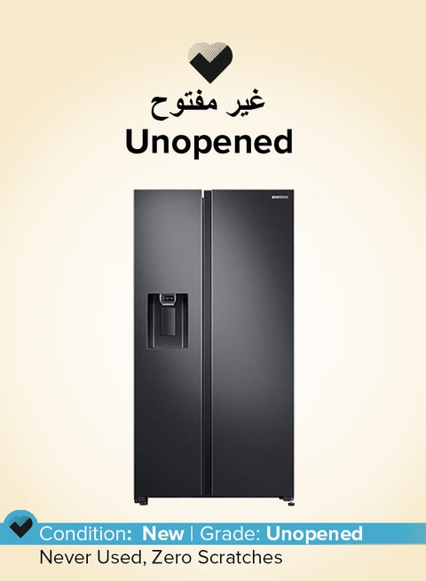 Renewed - 617L Net Capacity, Side By Side Digital Inverter Refrigerator RS64R5331B4 Matte Black