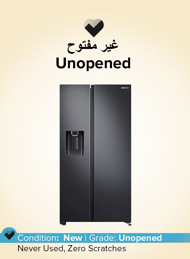 Samsung Renewed - 617L Net Capacity, Side By Side Digital Inverter Refrigerator RS64R5331B4 Matte Black  - Image 1