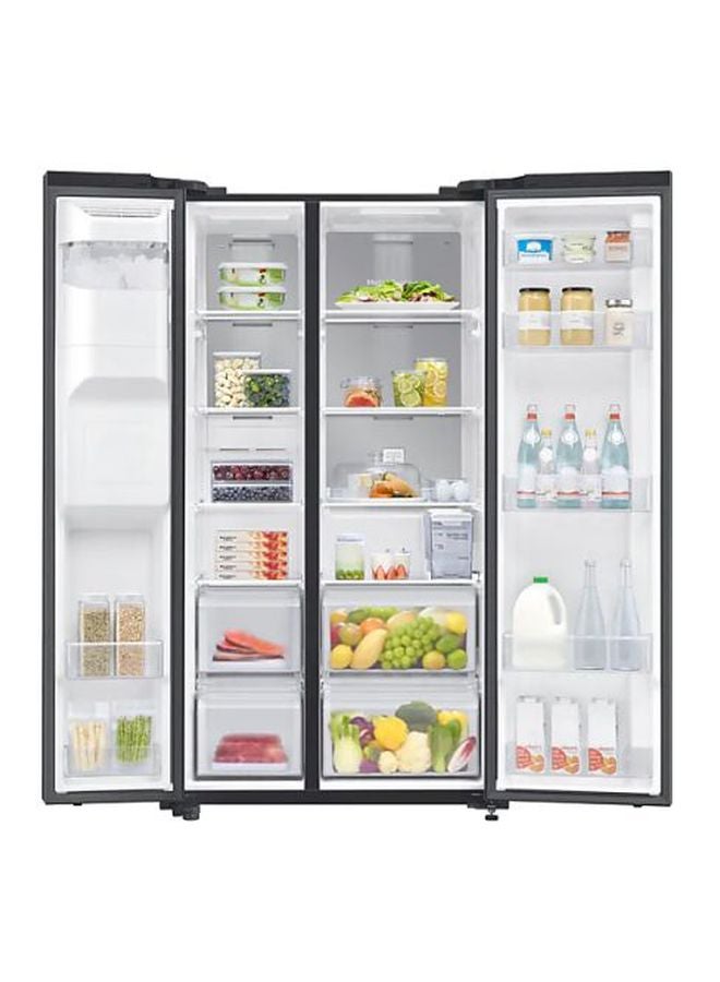 Renewed - 617L Net Capacity, Side By Side Digital Inverter Refrigerator RS64R5331B4 Matte Black