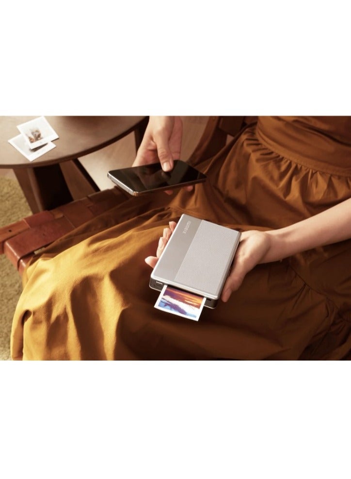 Xiaomi Original Xiaomi Mijia 1S Portable Pocket Photo Printer Wireless Bluetooth Printing ZINK Inkless Technology 2x3 Inch Mini Sticker Photos For Android iOS silver - Image 3
