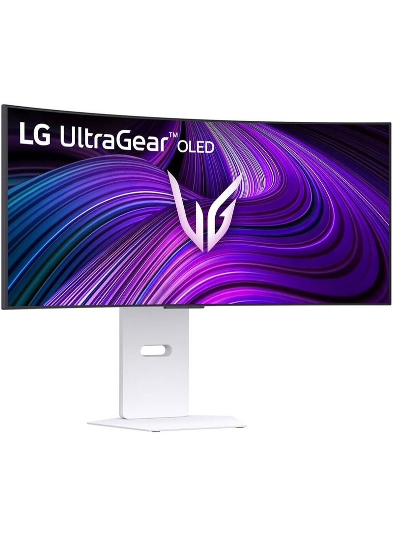 LG - UltraGear GX9s 34-Inch Curved OLED Gaming Monitor – WQHD (3440x1440) 800R Display, 240Hz Refresh Rate, 0.03ms Response Time, AMD FreeSync Premium, VESA AdaptiveSync, HDR10, DCI-P3 98.5% Color, White 34GX90SA-W white - Image 1