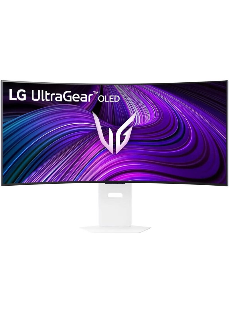 LG UltraGear GX9 39GX90SA-W 39-Inch Curved OLED Gaming Monitor – WQHD (3440x1440) 800R OLED Display, 240Hz Refresh Rate, 0.03ms (GtG) Response Time, AMD FreeSync Premium, NVIDIA G-Sync Compatible, HDR10, DCI-P3 98.5% Color, White 39GX90SA-W  - Image 1