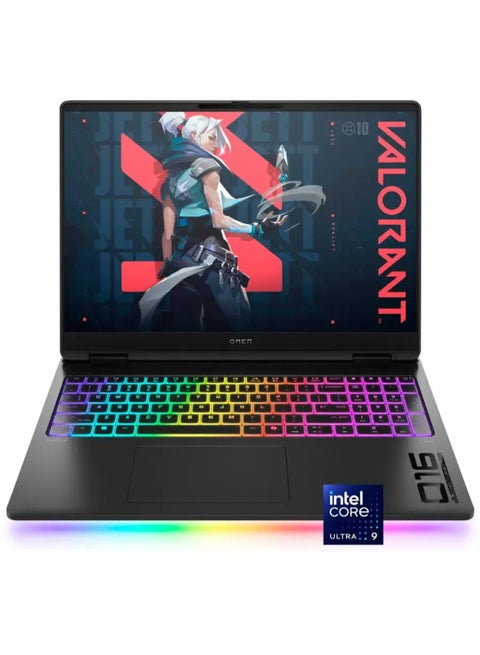OMEN MAX Gaming Laptop With 16-Inch QHD Display, Core Ultra 9 275HX Processor/64GB RAM/1TB SSD/16GB NVIDIA Geforce RTX 5080 Graphics/Windows 11 Pro English/Arabic Shadow Black