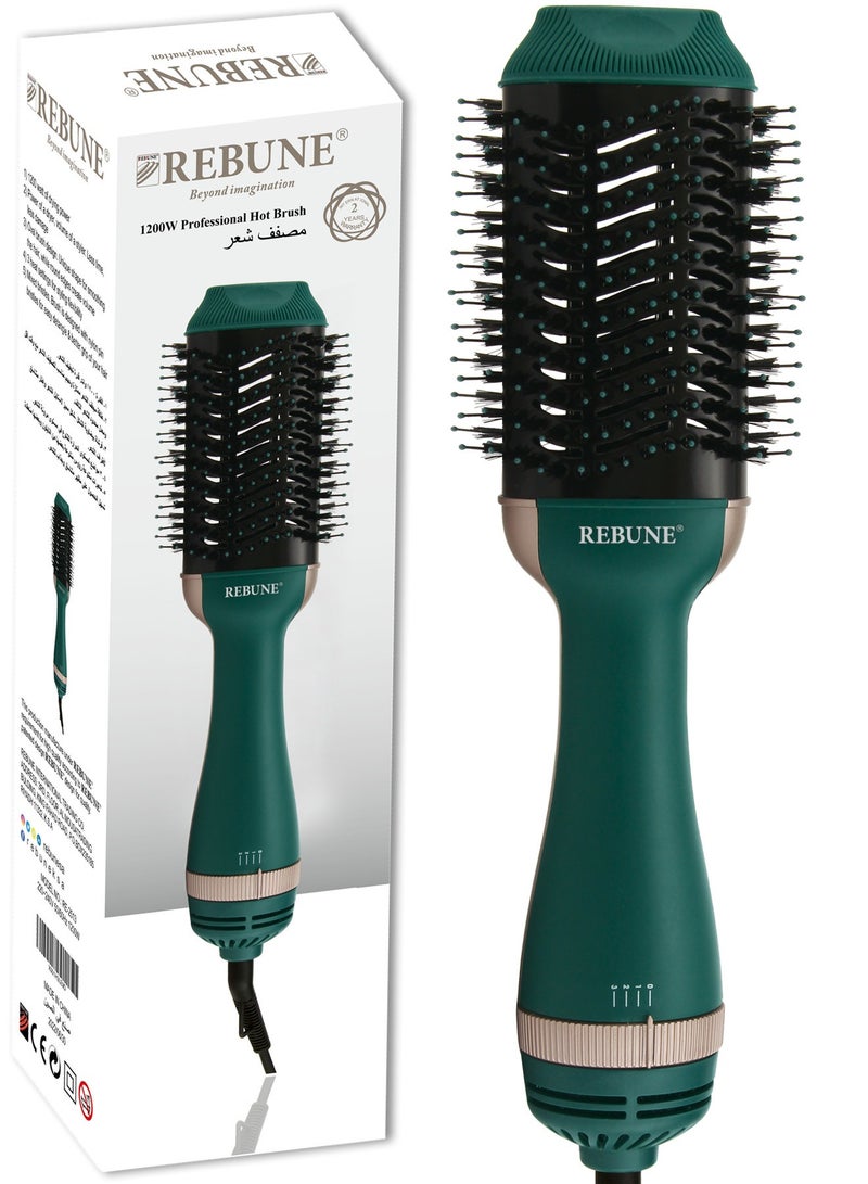 REBUNE Original RE-2513 1200W Electric Hair Styler Hot Air Hair Straightener Brush With 2 Heat & Cool Setting - Image 1