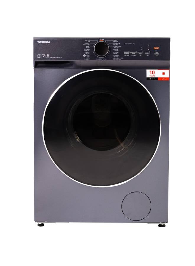 توشيبا Toshiba Front Load Washing Machine, Great Waves, Ufb, Steam, Origin Inverter, Aroma+, Wifi, Drum Clean, Anti-Bacterial Gasket - 8.5 kg 10.8 kW TW-T21BU95UWEG(MG) Morandy grey - Image 1