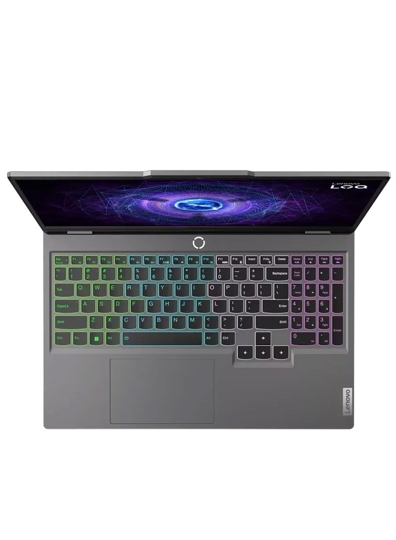 Lenovo - LOQ 15IAX9 Gaming Laptop With 15.6 Inch Full HD(1920X1080) Display, Core i5-12450HX Processor/16GB RAM DDR5/512GB SSD/6GB Nvidia GeForce RTX 4050 Graphics Card/Windows 11/ UK English GREY - Image 1
