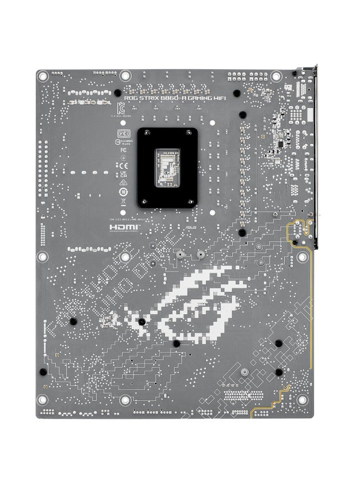 أسوس - ROG Strix B860-A Gaming WiFi ATX Motherboard, LGA 1851, Intel B860, DDR5 256GB (4x DIMM, Up to 9066+ MT/s, XMP/AEMP III), PCIe 5.0 x16 SafeSlot, 4x M.2 (1x PCIe 5.0 + 3x PCIe 4.0), Wi-Fi 7, 2.5Gb LAN, Bluetooth 5.4, USB4® 20Gbps Type-C®, ALC1220P Audio, RGB, AI OC, White | 90MB1JI0-M0EAY0 - Image 1