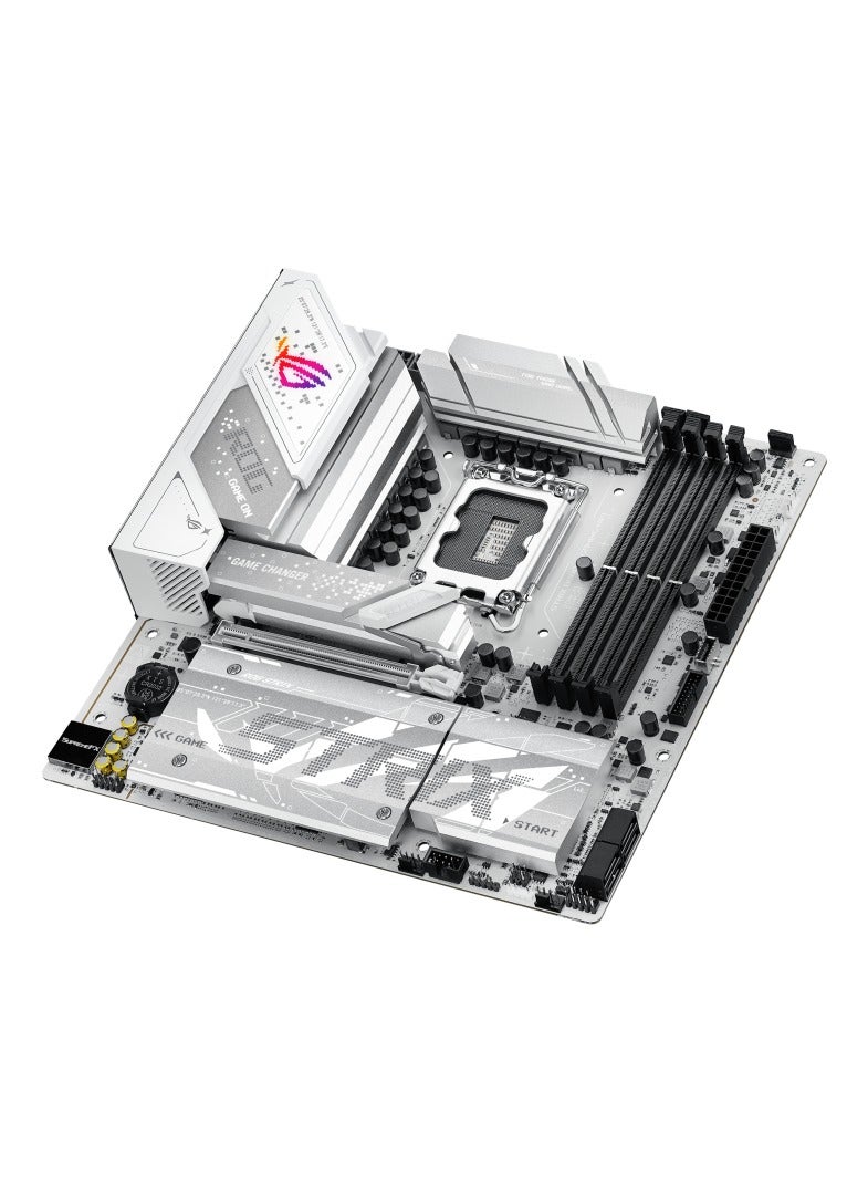 ROG Strix B860-G Gaming WiFi Motherboard, Micro-ATX, LGA1851 Socket, Intel B860 Chipset, Supports 14th/13th Gen Intel Core Ultra CPUs, DDR5 9066+ MHz OC, PCIe 5.0 x16, 4x M.2 (1x Gen5), 4x SATA 6Gb/s, Wi-Fi 7, Bluetooth 5.4, 2.5Gb LAN, Thunderbolt 4 USB-C, HDMI, DisplayPort, Aura Sync RGB, SupremeFX 7.1 Audio, BIOS FlashBack | 90MB1JF0-M0EAY0