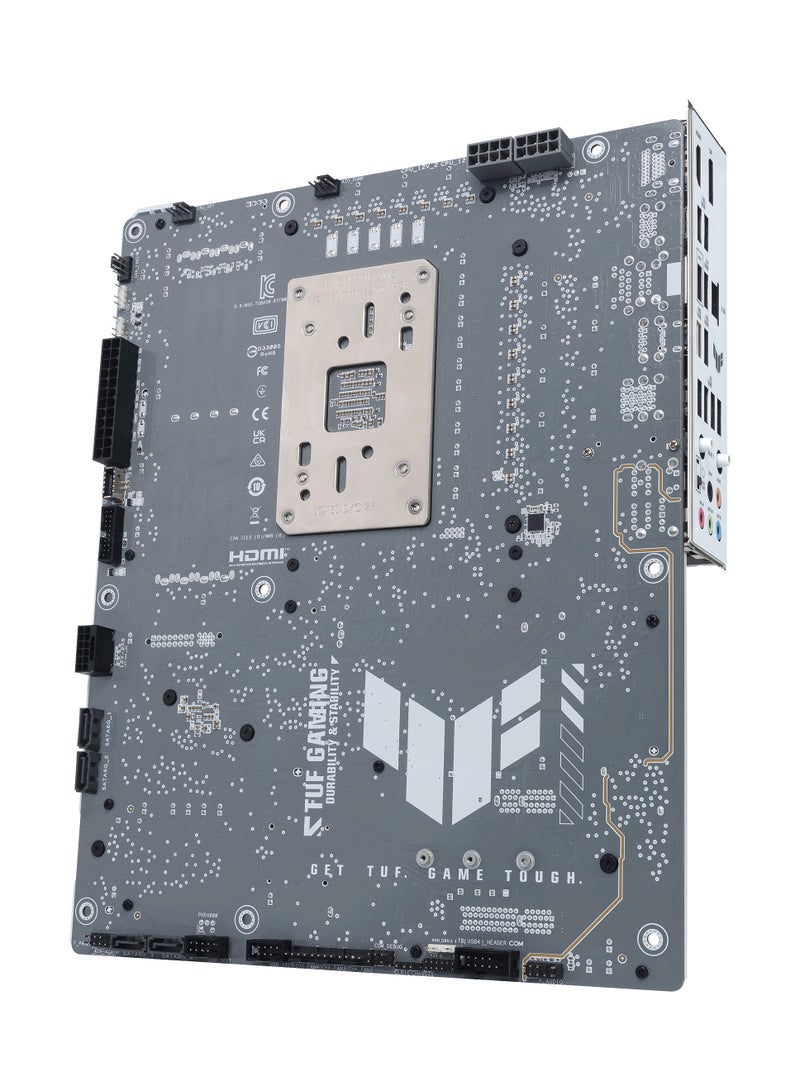 أسوس - TUF Gaming B850-BTF WiFi W ATX Motherboard, AMD Socket AM5, Supports Ryzen 7000 Series, BTF Hidden Connector Design, DDR5 8000+ MT/s, PCIe 5.0 x16 & M.2, WiFi 7, 2.5Gb LAN, USB-C 20Gbps, 14+2+1 Power Stages, ALC1220P Audio, Aura Sync RGB, BIOS FlashBack, Q-Release, Front & Rear USB-C, White | 90MB1KW0-M0EAY0 - Image 1
