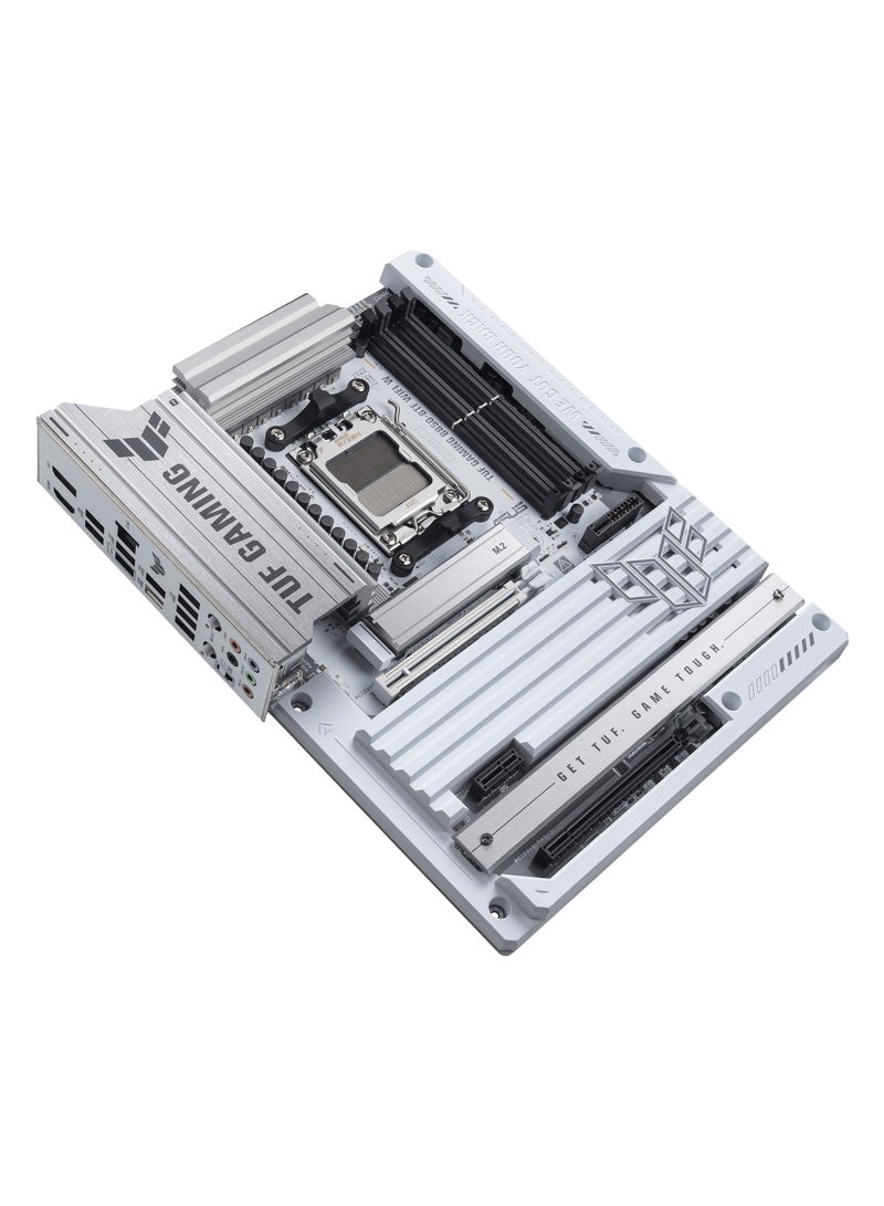 أسوس - TUF Gaming B850-BTF WiFi W ATX Motherboard, AMD Socket AM5, Supports Ryzen 7000 Series, BTF Hidden Connector Design, DDR5 8000+ MT/s, PCIe 5.0 x16 & M.2, WiFi 7, 2.5Gb LAN, USB-C 20Gbps, 14+2+1 Power Stages, ALC1220P Audio, Aura Sync RGB, BIOS FlashBack, Q-Release, Front & Rear USB-C, White | 90MB1KW0-M0EAY0 - Image 1