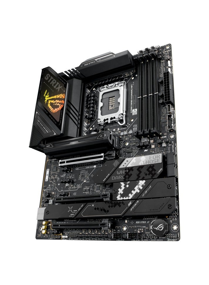 أسوس ROG Strix Z890-H Gaming WiFi ATX Motherboard – LGA 1851 Socket, Intel Core Ultra Series 2 Ready, 16+2+1+2 Power Stages, DDR5 up to 256GB 9066MT/s, PCIe 5.0 M.2, WiFi 7, 5Gb Ethernet, USB 20Gbps Type-C, HDMI 2.1 & DP 1.4, AI Overclocking & Cooling, Aura Sync RGB, BIOS FlashBack, Realtek ALC1220P Audio, Black | 90MB1K20-M0EAY0  - Image 5