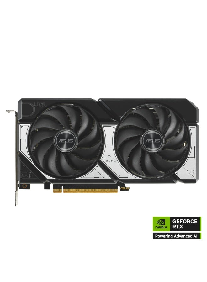 ASUS - Dual GeForce RTX 5060 Ti 8GB GDDR7 OC Edition Graphics Card, Compact 2.5-Slot Design, NVIDIA Blackwell GPU, Dual Axial-Tech Fans with Dual-Ball Bearings, Vented Backplate, Dual BIOS, GPU Tweak III, 0dB Technology, Ideal for Gaming & Content Creation, Black | 90YV0N12-M0NA00 - Image 1